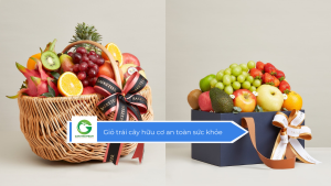 Giỏ trái cây hữu cơ an toàn sức khỏe