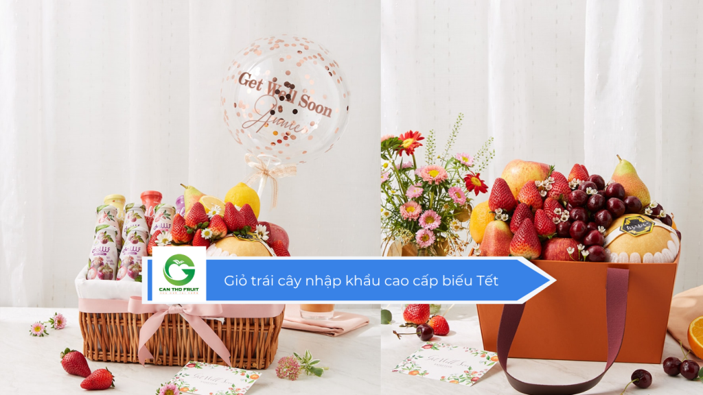 Giỏ trái cây nhập khẩu cao cấp biếu Tết