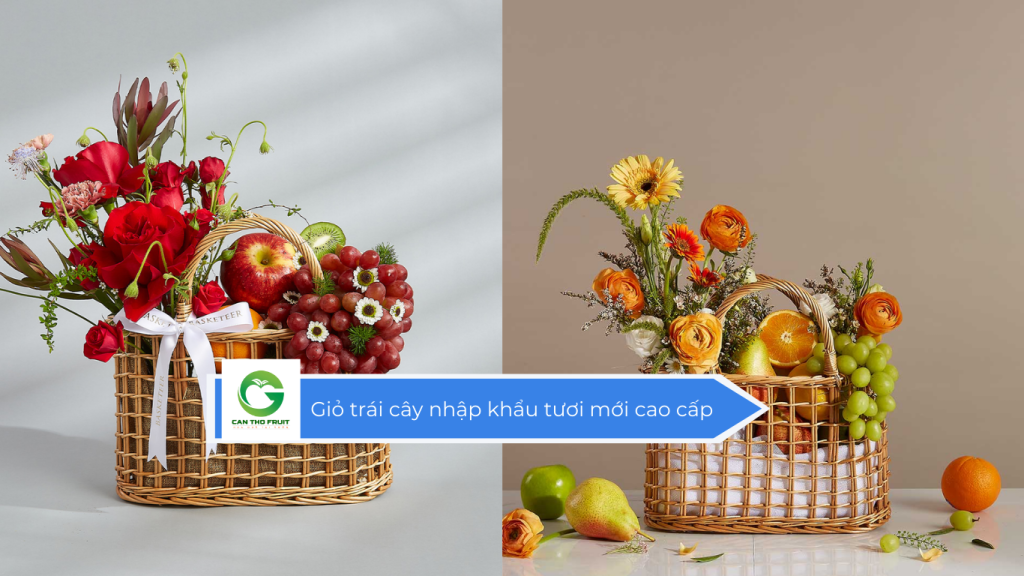 Giỏ trái cây nhập khẩu tươi mới cao cấp