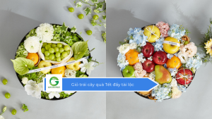 Giỏ trái cây quà Tết đầy tài lộc