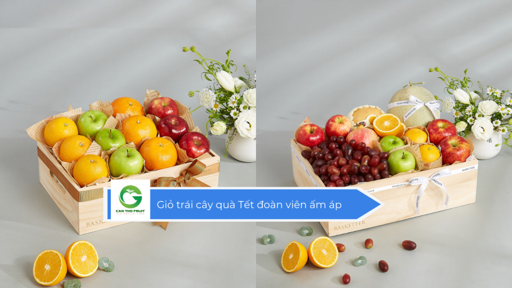 Giỏ trái cây quà Tết đoàn viên ấm áp