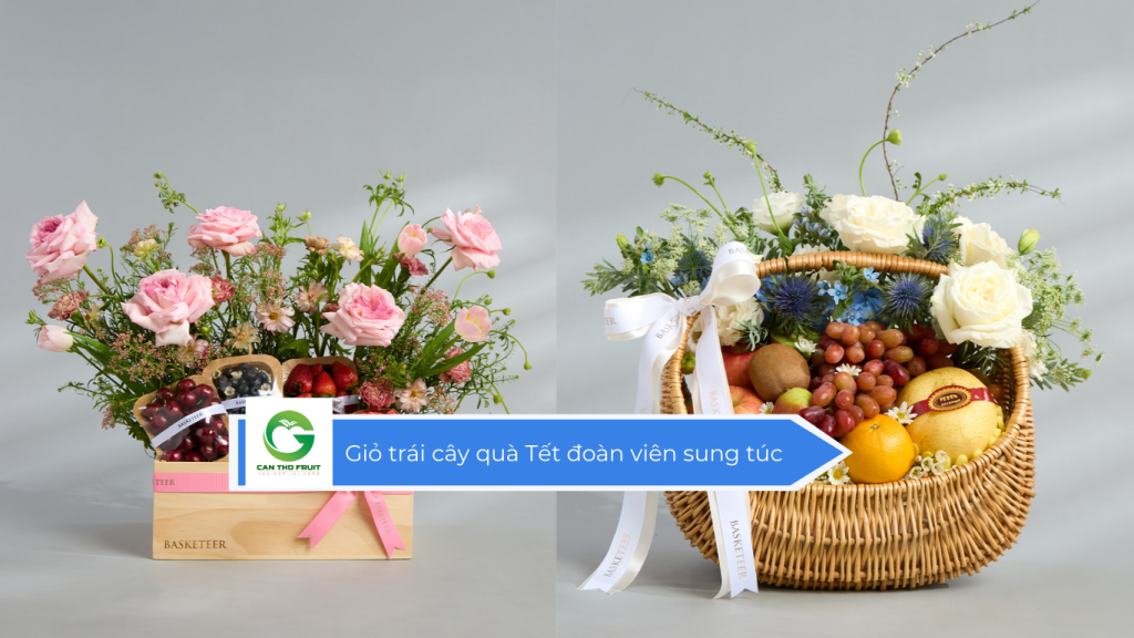 Giỏ trái cây quà Tết đoàn viên sung túc