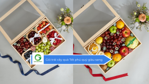 Giỏ trái cây quà Tết phú quý giàu sang