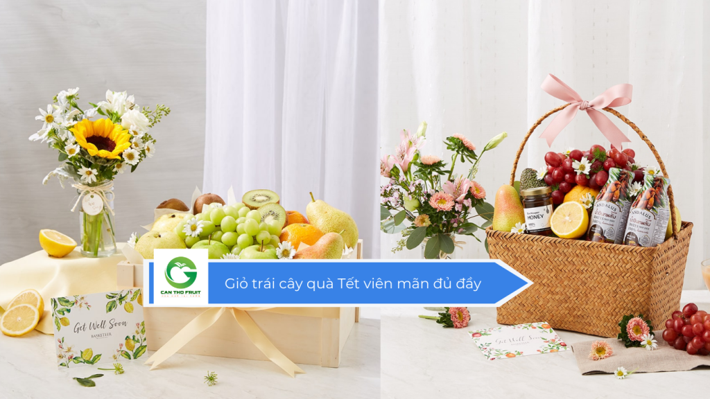 Giỏ trái cây quà Tết viên mãn đủ đầy