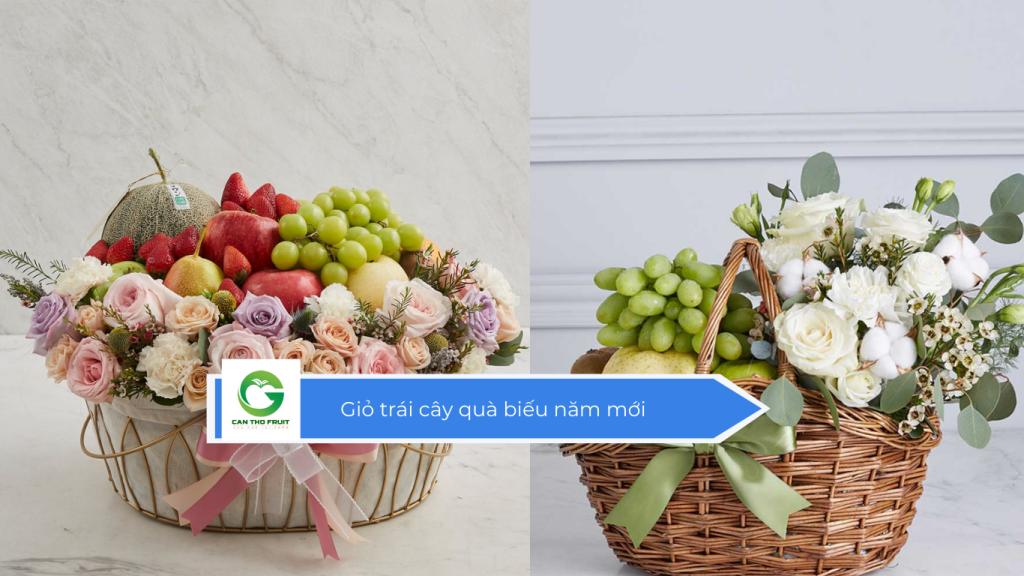 Giỏ trái cây quà biếu năm mới