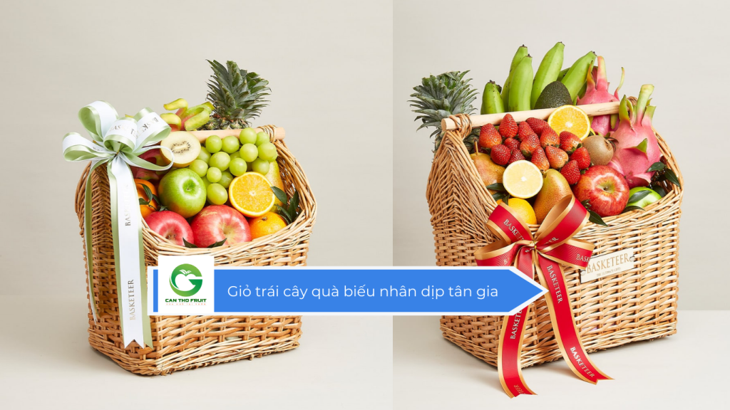 Giỏ trái cây quà biếu nhân dịp tân gia