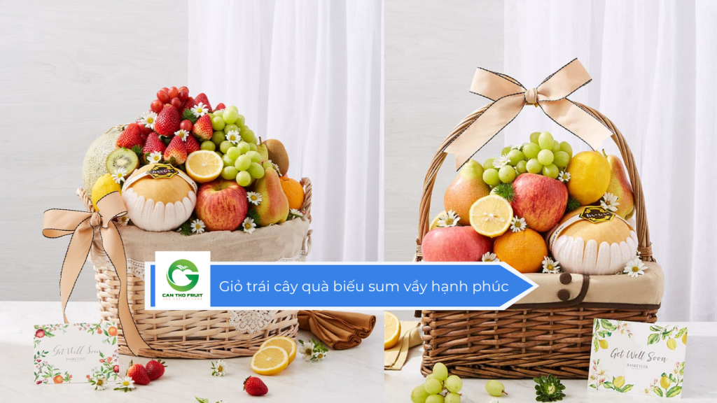 Giỏ trái cây quà biếu sum vầy hạnh phúc