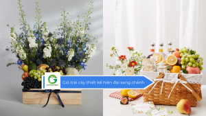 Giỏ trái cây thiết kế hiện đại sang chảnh